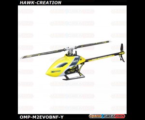 OMPHOBBY M2 RC Helicopter EVO Version - YELLOW (NO BATTERY, CHEAP SHIPPING COST)