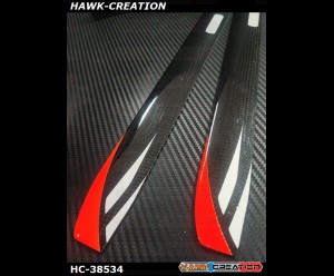 385mm / 34mm Width Flybarless Carbon Main Blade Set