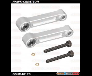 OMP Hobby M4 Swashplate Driver Arm Set Silver OSHM4012S