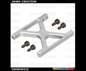 OMP Hobby M4 X Frame Brace Silver OSHM4021S