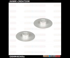 OMP Hobby M4 Tail Pulley Flange Set Silver OSHM4036S
