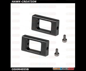 OMP Hobby M4 Tail Servo Mount Set Black OSHM4055B