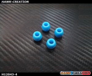 ALZRC - GAUI X3 / 450 Landing Skid Rubber Nut - Blue (4pcs)