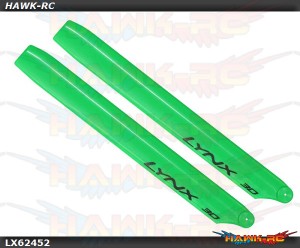 LYNX Plastic Main Blade 245mm Green - 300X/CFX/OXY3