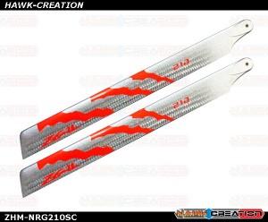ZEAL Energy Silver Carbon Main Blades 210mm (Neon Orange)