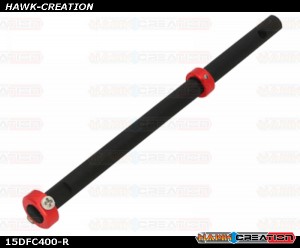 CNC Solid Carbon w/AL Collar Main Shaft Set (Red) - Trex 150 DFC