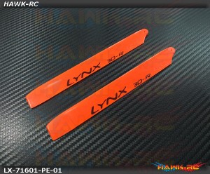 LYNX Plastic Main Blade 160 mm Orange - Pro Edition -180CFX