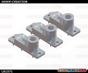 H2060 - 180 CFX - Aluminum CNC Upper Servo Case - 3 pcs - Silver - 180CFX