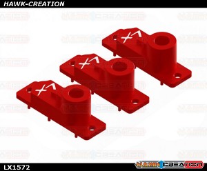 H2060 - 180 CFX - Aluminum CNC Upper Servo Case - 3 pcs - Red - 180CFX