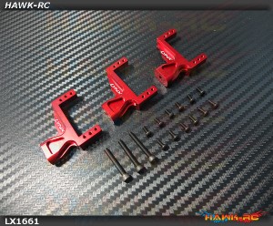 LYNX Aluminum Servo Support (3pcs, Red) - G380