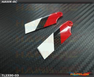 Tarot 62mm Carbon Fiber Tail Blade (Red/White)