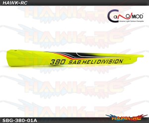 Canomod Yellow Coco - CF Tail Boom Goblin 380