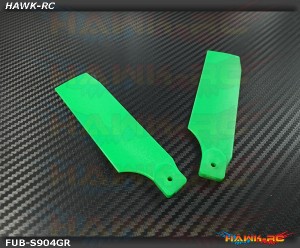 FUSUNO Extreme Stiff XS Engineering Plastic Neon Tail Blade 105mm Green - 90 size helis