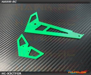 Hawk Creation Neon Green Fiberglass Hor/Ver Fins - GAUI X3