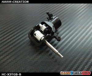 Upgrade Tail Gear Box (Clamp Style)Black - X3