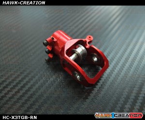 Upgrade Tail Gear Box (Clamp Style)Red without belt pulley- X3