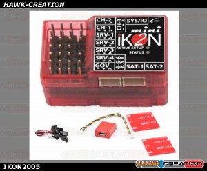 Mini iKON2 Flybarless System w/ Remote USB / Mounting Pad & Cable Set IKON2005