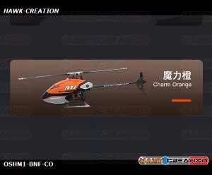 OMPHOBBY M1 3D Helicopter BNF - Chram Orange (Futaba Recevier)