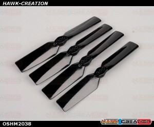 OMPHOBBY M2 3D Helicopter Tail blade-Black OSHM2038