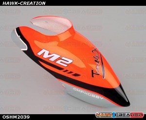 OMPHOBBY M2 3D Helicopter Canopy (1pcs) OSHM2040 Chram Orange