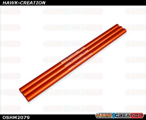 OMPHOBBY M2 3D Helicopter ALU. tail boom Orange (3pcs) OSHM2079