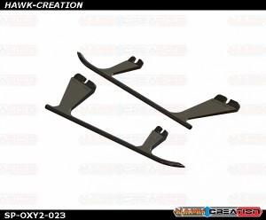 Plastic Landing Gear Skid, Left / Right - Black - OXY2