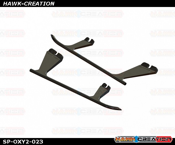 Plastic Landing Gear Skid, Left / Right - Black - OXY2 Plastic Landing Gear Skid, Left / Right - Black - OXY2
