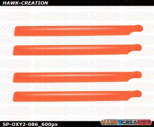 Plastic Main Blade 190 mm, 2 set, Orange
