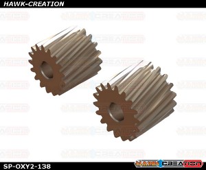 OXY2 - Helicoidal Pinion 17T, 18T - 2.5mm Motor Shaft - OXY2