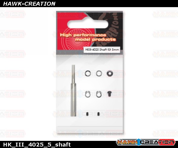 Scorpion HKIII-4025 shaft kit 5mmHK_III_4025_5_shaft