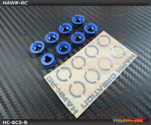 Hawk TX Switch Cap Blue V3+ (Flat Bottom, Futaba TX, FrSky X9D)