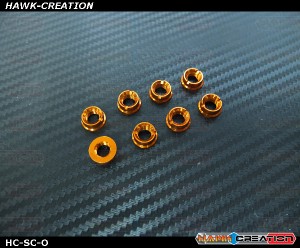 Hawk TX Switch Cap Orange ( Flat Bottom, Futaba, Frsky X9D )