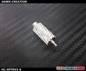 Hawk Creation CNC 7075 Alloy Slant Roller Button For Spektrum DX6i,7S,8,9 (Silver) - New