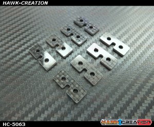 Hawk Creaction Carbon Fiber Standard Size Servo Plate 8 pcs