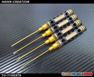 4pcs Hex Drivers 1.5/2.0/2.5/3.0mm Combo With Light Weight Handle Design