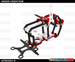 CNC AL and CF Main Frame Set (Red) - Blade Nano CP S