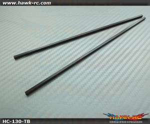 Hawk Creation High Quality 3mm CF Square Tail Boom For 130 X (2pcs)