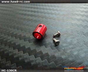 Hawk Creation CNC 4mm Main Shaft Collar (Red) For 130 X