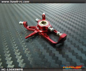 Hawk Creation CNC CCPM Swashplate (Red) For 130X