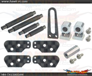 Aluminum/Carbon Fiber Frame Support set (for MH-TX15005)  - T-REX 150 DFC