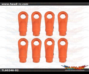 Tarot 600DFC Ball Link End (Neon Orange, 8pcs)