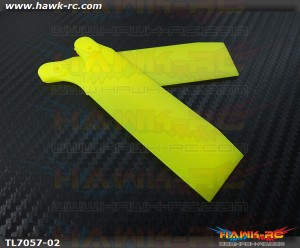 Tarot Stiffened Plastic Neon Yellow Tail Blade 700 Size 