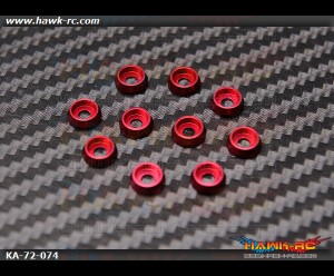 Frame Aluminum Finish Cap (Red, 10pcs) - Agile 7.2