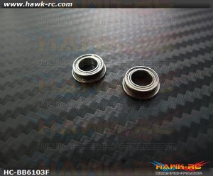 NMB MF106ZZ Flanged Bearings 6x10x3 (2pcs, 61-6103) For WARP 360