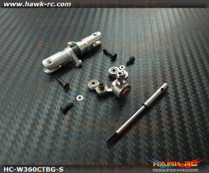 Hawk Creation Light Weight Tail Grip Assembly (3mm Shaft, Silver) For Warp 360