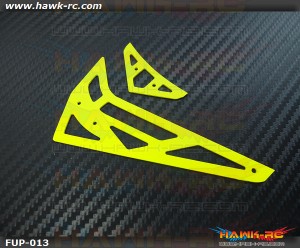 Fusuno Neon Yellow 1.2mm Fiberglass Hor/Ver Fins - Trex 450Pro/V2