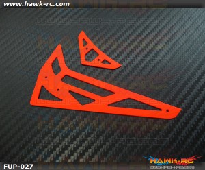 Fusuno Neon Orange 1.2mm Fiberglass Hor/Ver Fins - Trex 450Pro/V2