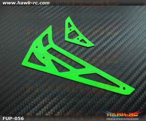 Fusuno Neon Green 1.2mm Fiberglass Hor/Ver Fins - Trex 450Pro/V2