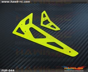 FUSUNO Neon Yellow Fiberglass Hor/Ver Fins Trex 500 XL 1.5mm