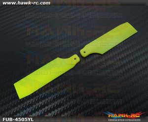 FUSUNO Extreme Stiff XS Plastic Neon Yellow Tail Blade 62mm-450 Size